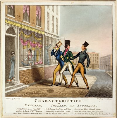 Characteristics - England, Ireland and Scotland, engraved by George Hunt by English School