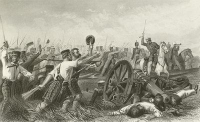 Charge of the Highlanders before Cawnpore, under General Havelock by English School