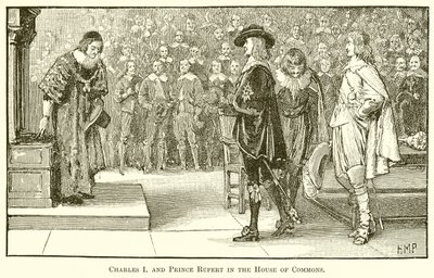 Charles I and Prince Rupert in the House of Commons by English School