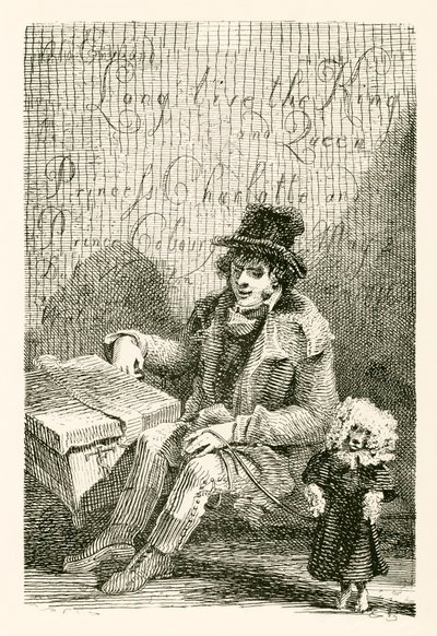 Charles Wood, a Blind Man, with an Organ and a Dancing Dog by English School