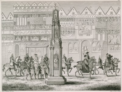 Cheapside Cross, as it appeared in the Year 1547 by English School
