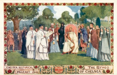 Chelsea Historical Pageant 1908, the Synod of Chelsea by English School