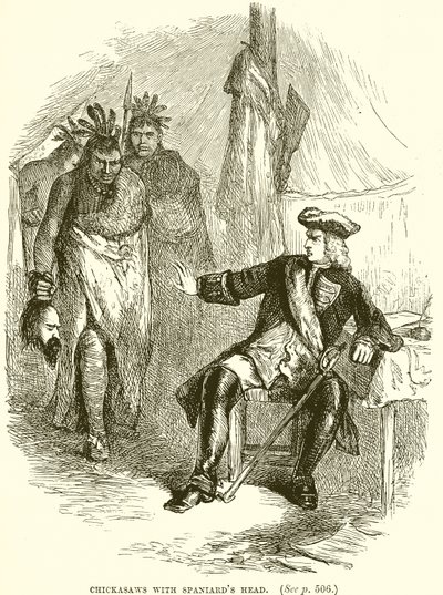 Chickasaws with Spaniards Head by English School