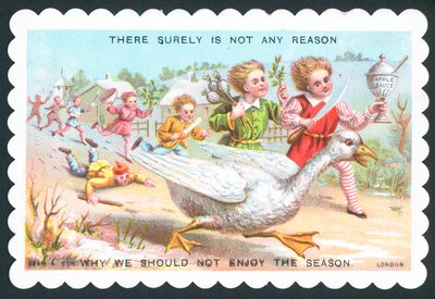 Children Chasing Goose by English School