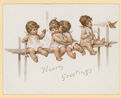 Children Smoking, and Frightening Birds with Their Smoke by English School
