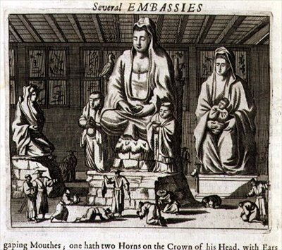 Chinese Idols, illustration from a description of Embassies to China by English School