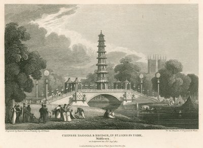 Chinese pagoda and bridge, St James