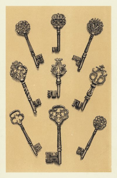 Chiselled Steel Keys of the Sixteenth and Seventeenth Centuries by English School