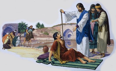 Christ Heals the Lame by English School