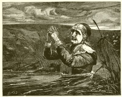 Christiana Passes Over the River to the Celestial City by English School
