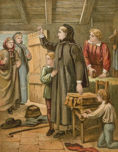 Christiana Visited by Two Neighbours by English School