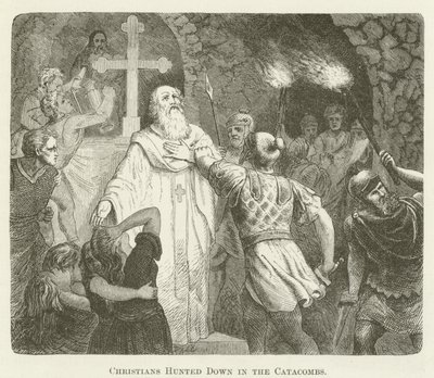 Christians Hunted Down in the Catacombs by English School