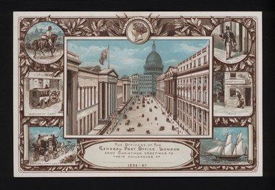 Christmas greetings card from the General Post Office, London by English School
