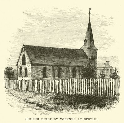 Church Built by Volkner at Opotiki by English School