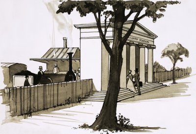 Classical Railway Station by English School