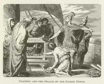 Claudius and the Oracle of the Sacred Fowls by English School