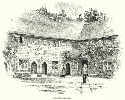 Cobham College (engraving) by English School