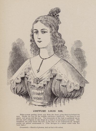 Louis XIII Hairstyle (engraving) by English School