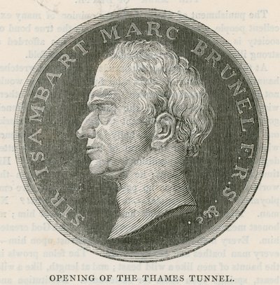 Coin Issued at the Time of the Opening of the Thames Tunnel by English School