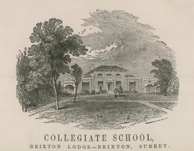 Collegiate School, Brixton Lodge, Brixton, Surrey by English School