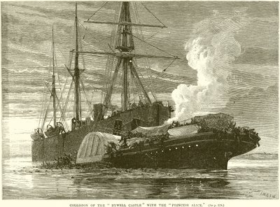 Collision of the Bywell Castle with the Princess Alice by English School