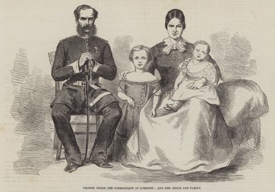 Colonel Inglis, the Commandant at Lucknow, and Mrs Inglis and Family by English School
