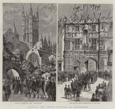 Colonial and Indian Visitors at Canterbury by English School