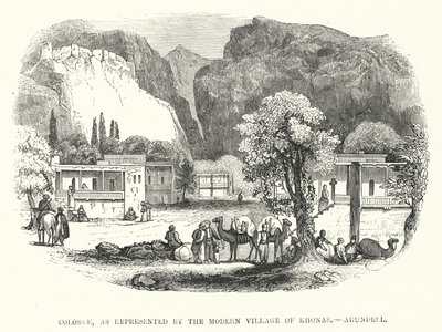 Colossae, as represented by the Modern Village of Khonas, Arundell by English School