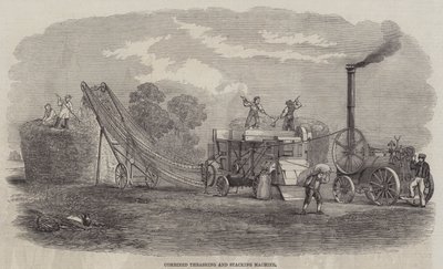 Combined Thrashing and Stacking Machine by English School