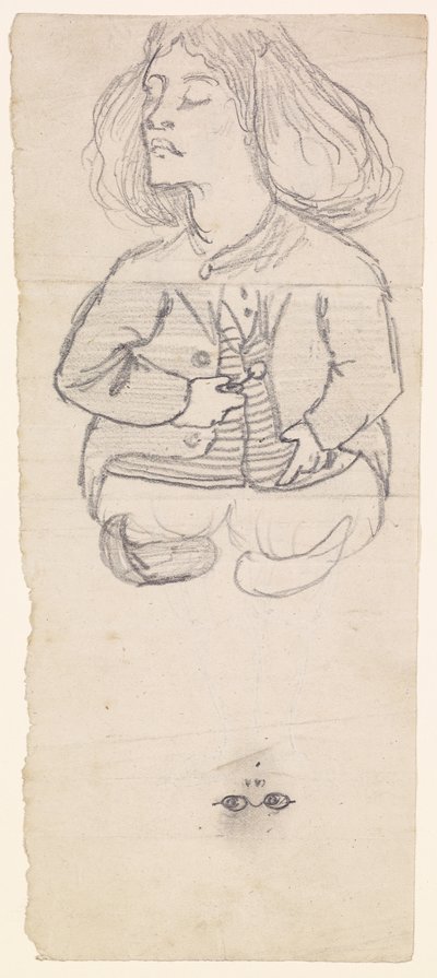 Composite Drawing of a Stunner / A Victorian Woman in her Underwear by English School