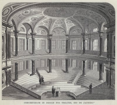 Concert-Room in Design for Theatre, Rio de Janeiro by English School