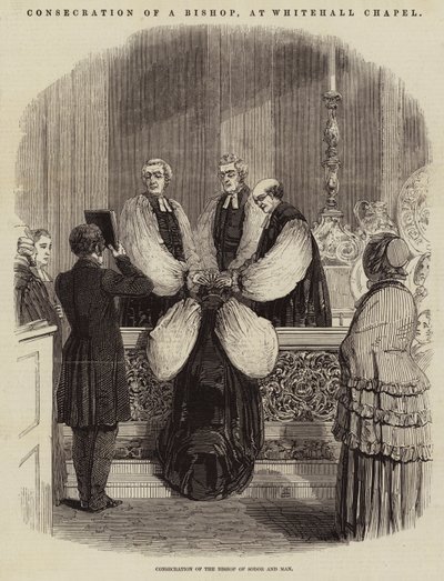 Consecration of a Bishop, at Whitehall Chapel (engraving) by English School