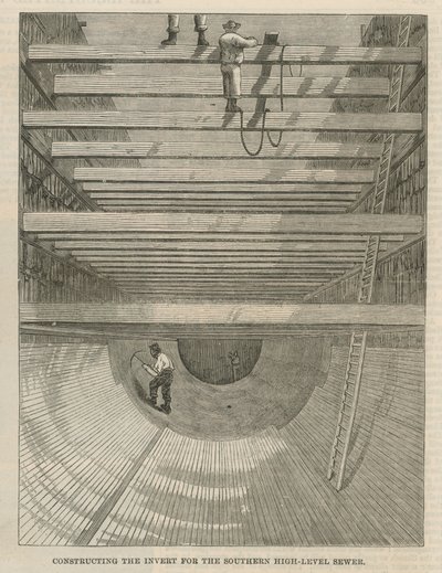 Constructing the Invert for the Southern High-Level Sewer by English School