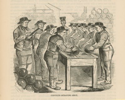 Convicts scraping shot by English School