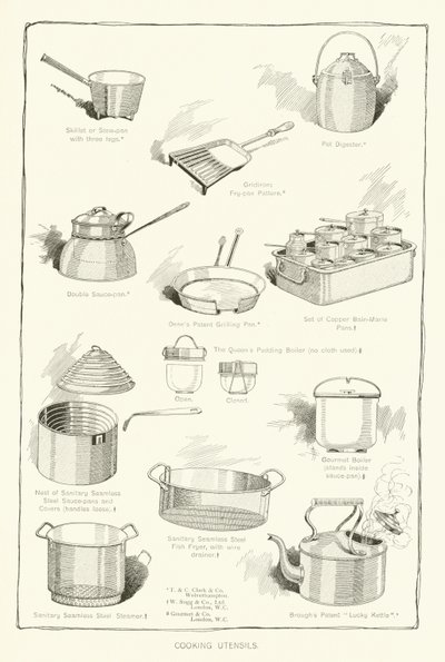 Cooking Utensils by English School