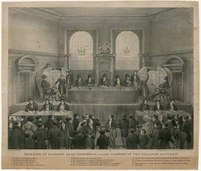 Coopers Hall - Drawing of the Glasgow Lottery by English School