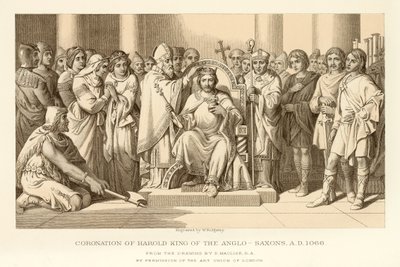 Coronation of Harold King of the Anglo Saxons by English School