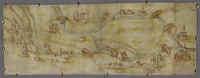 Map of the River Trent and its Tributaries between Nottingham and Newark, c.1540 by English School