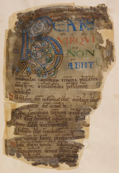 Beowulf, Illuminated page of 