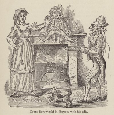 Count Boruwlaski in disgrace with his wife by English School