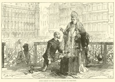 Count Egmont on the Scaffold before his Execution by English School
