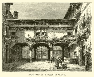 Courtyard of a House in Verona by English School