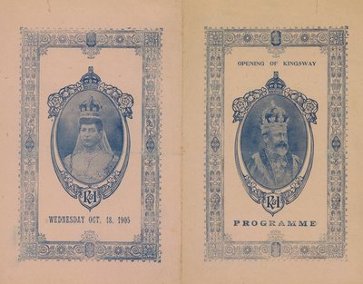 Cover for the Programme of the Opening of Kingsway by English School