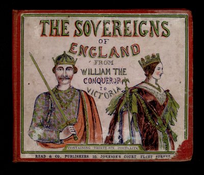Cover Illustration for The Sovereigns of England (coloured engraving) by English School