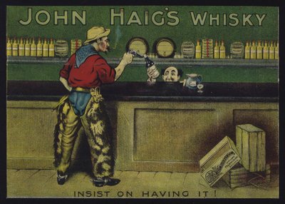 Cowboy in a Saloon (Advertisement for John Haig