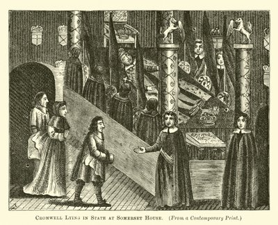 Cromwell Lying in State at Somerset House by English School