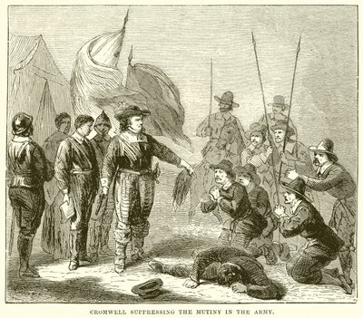 Cromwell Suppressing the Mutiny in the Army by English School