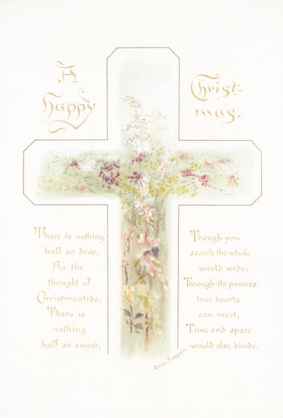 Cross with Flowers by English School