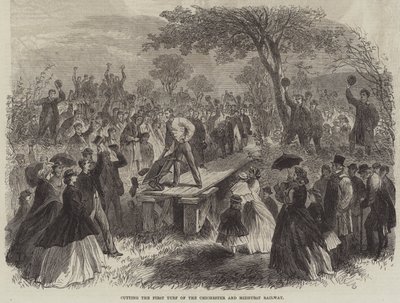 Cutting the First Turf of the Chichester and Midhurst Railway by English School