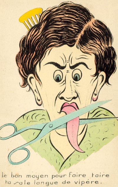 Cutting the tongue of a shrew by English School